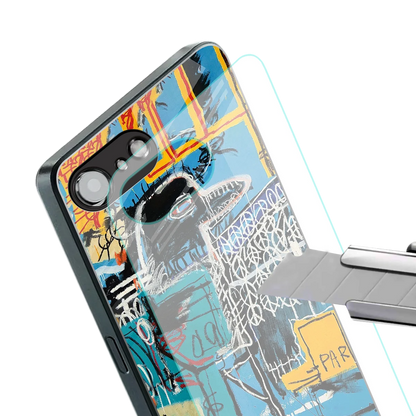 Graffiti Glow stylish phone case for iphone 16e | glossy glass and slim fit