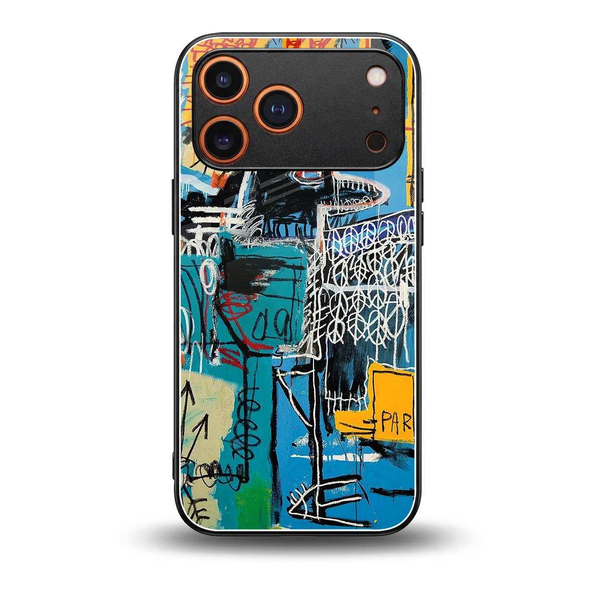 Graffiti Glow back phone cover | glass case for iphone 17 pro