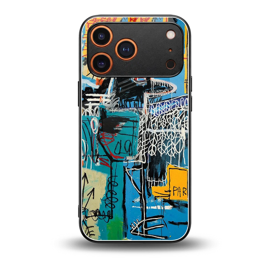 Graffiti Glow back phone cover | glass case for iphone 17 pro max