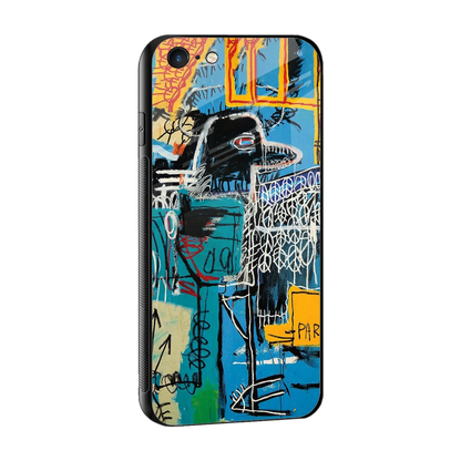 Graffiti Glow sleek iphone 6s cover with tempered glass back and TPU edges