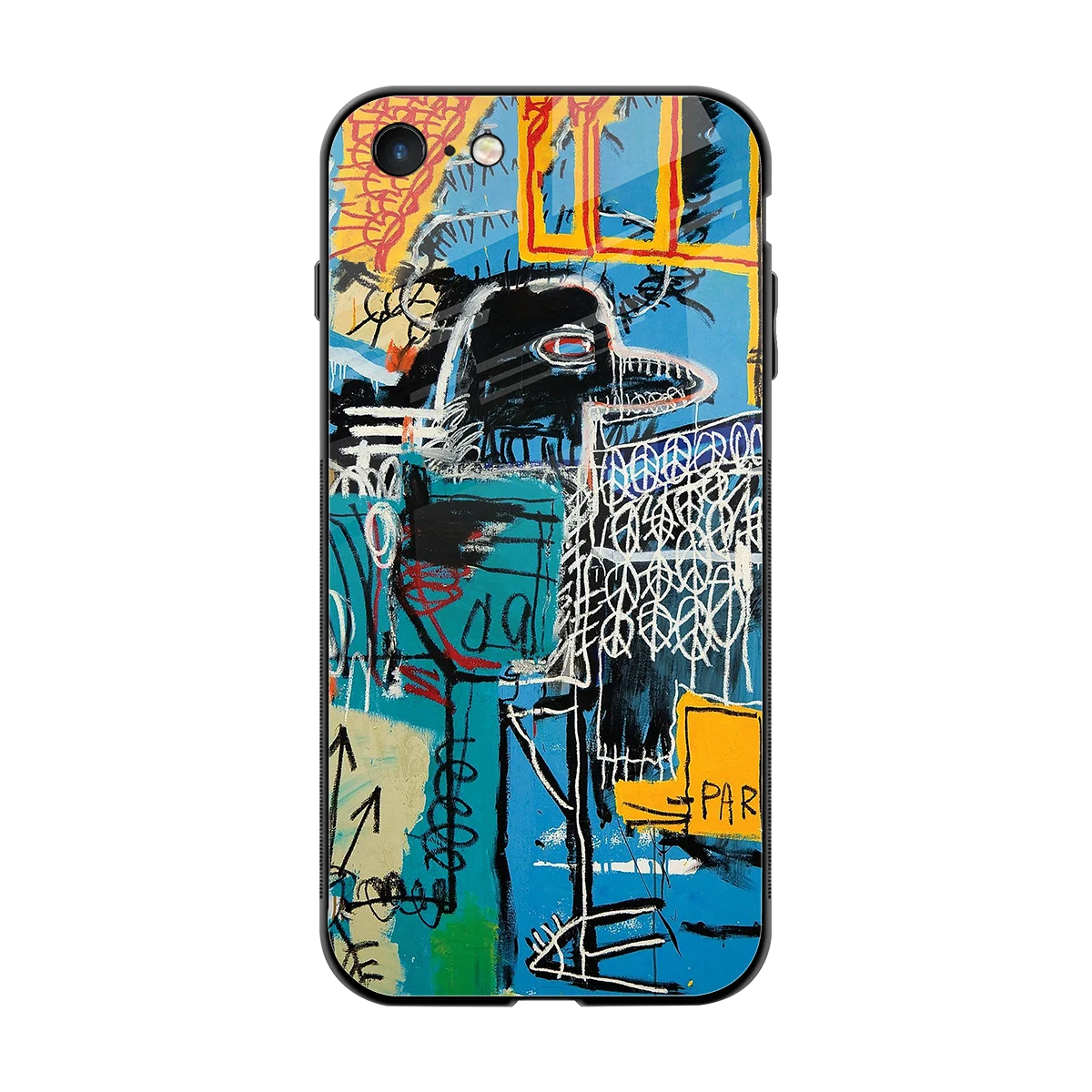 Graffiti Glow back phone cover | glass case for iphone 7