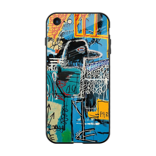 Graffiti Glow back phone cover | glass case for iphone 7