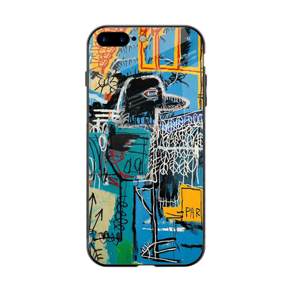Graffiti Glow back phone cover | glass case for iphone 8 plus