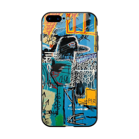 Graffiti Glow back phone cover | glass case for iphone 8 plus