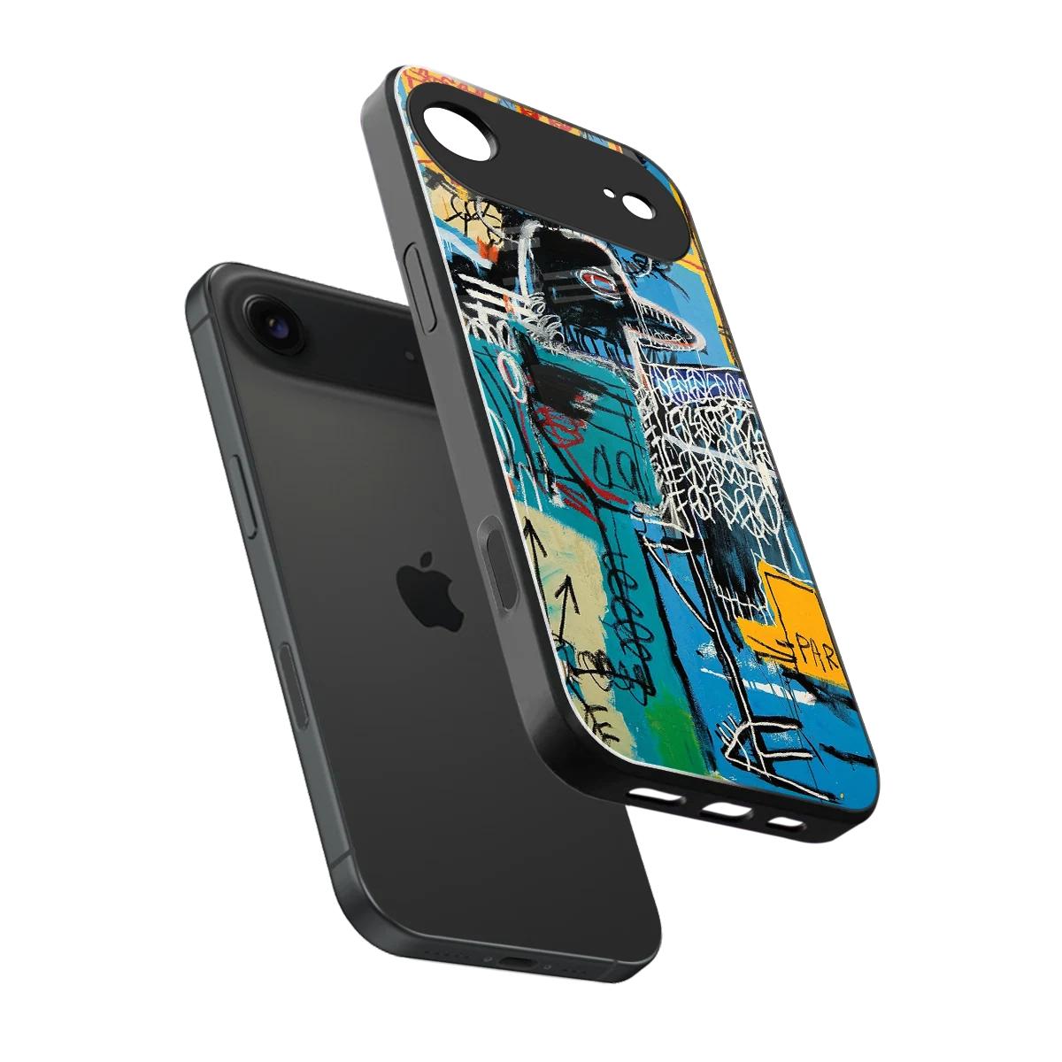 Graffiti Glow sleek iphone air cover with tempered glass back and TPU edges