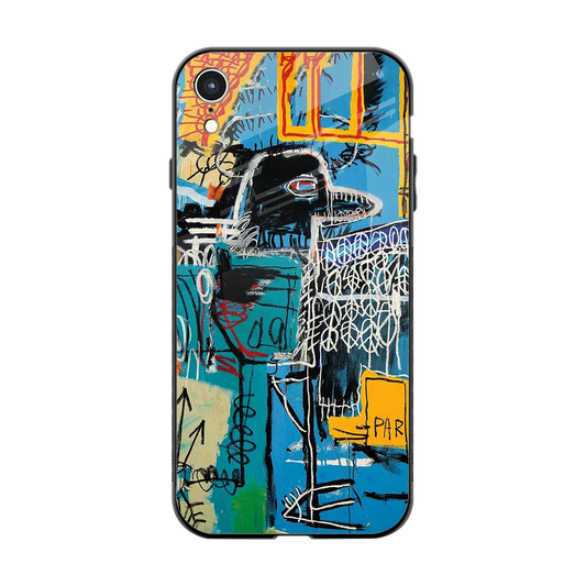 Graffiti Glow back phone cover | glass case for iphone xr