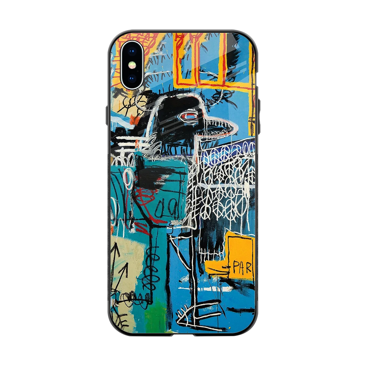 Graffiti Glow back phone cover | glass case for iphone xs max