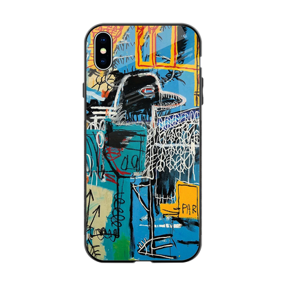 Graffiti Glow back phone cover | glass case for iphone xs max