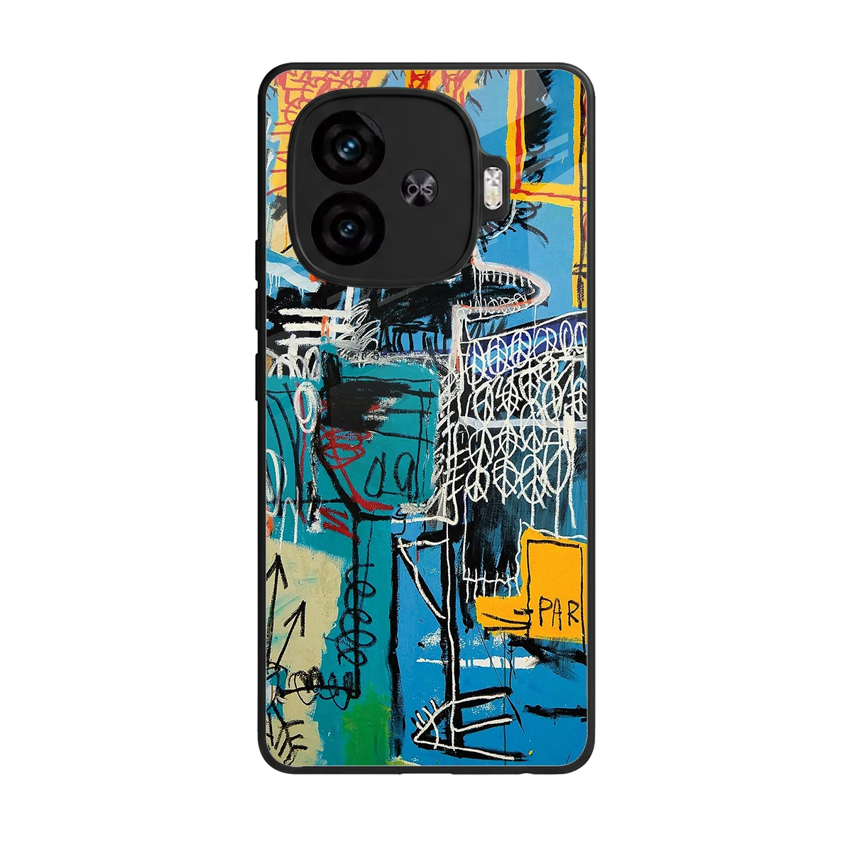 Graffiti Glow back phone cover | glass case for iqoo neo 10r 5g