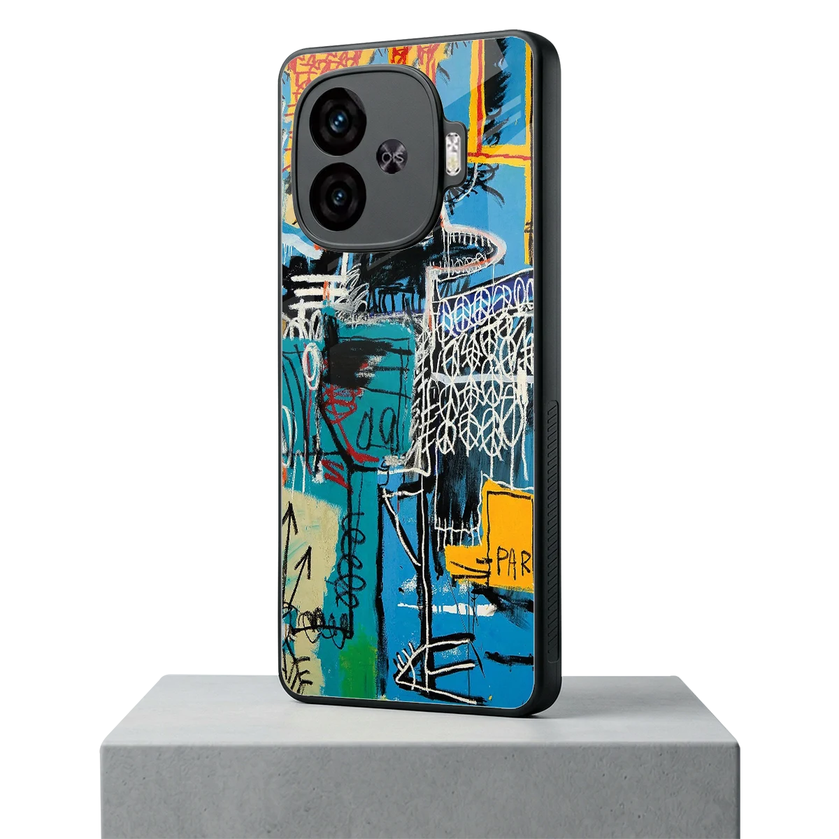 Graffiti Glow iqoo neo 10r 5g mobile cover | shockproof glass phone case