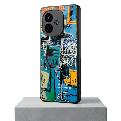 Graffiti Glow iqoo neo 10r 5g mobile cover | shockproof glass phone case