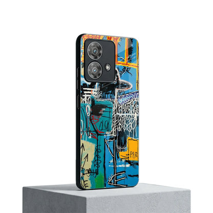 Graffiti Glow motorola edge 40 neo 5g mobile cover | shockproof glass phone case