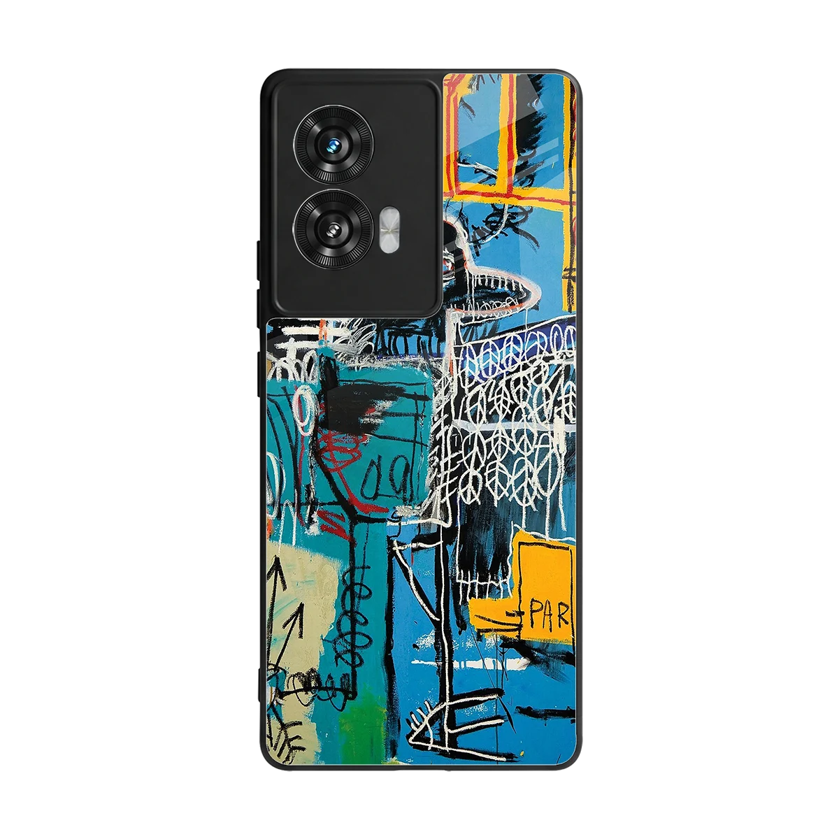 Graffiti Glow back phone cover | glass case for motorola edge 50 fusion