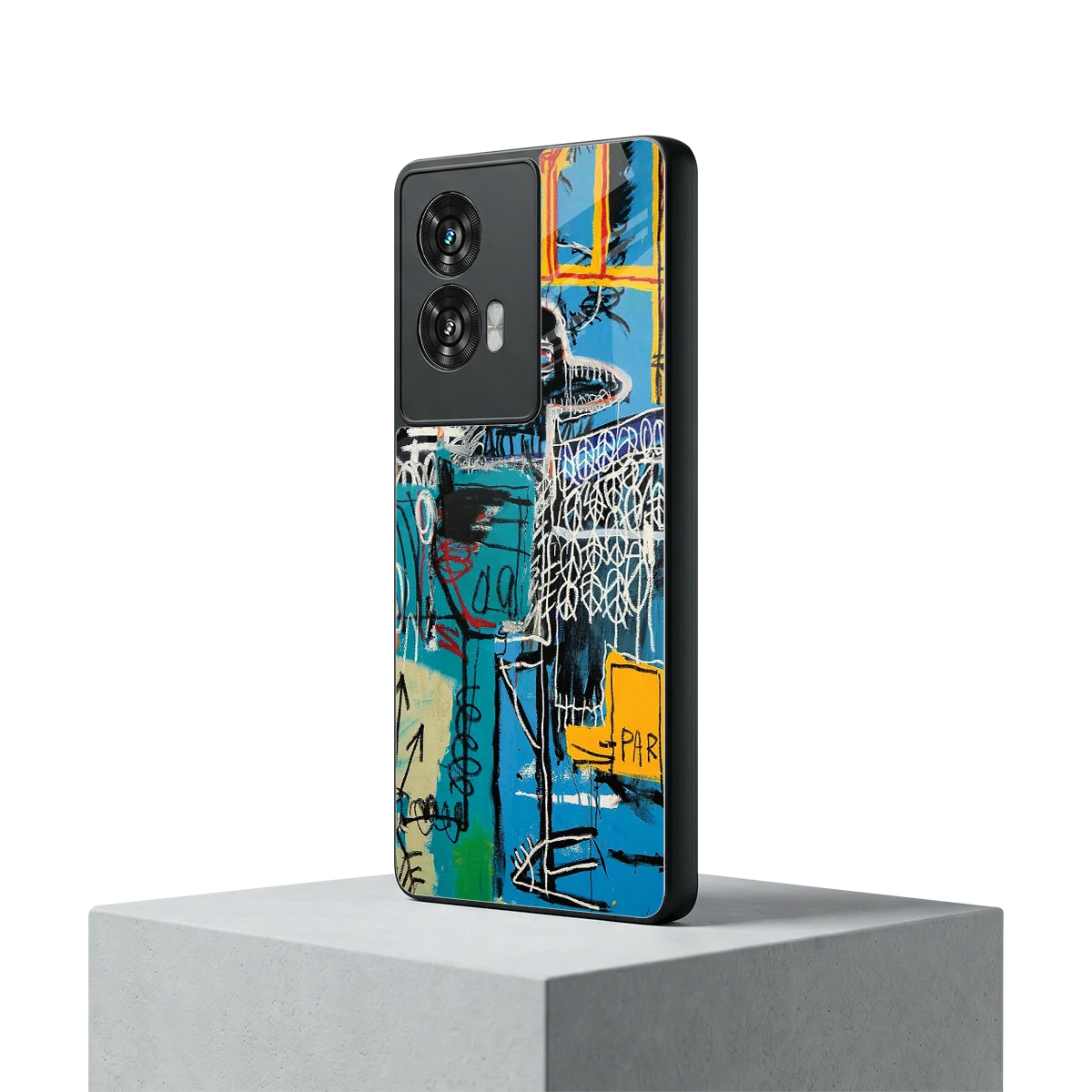 Graffiti Glow motorola edge 50 fusion mobile cover | shockproof glass phone case