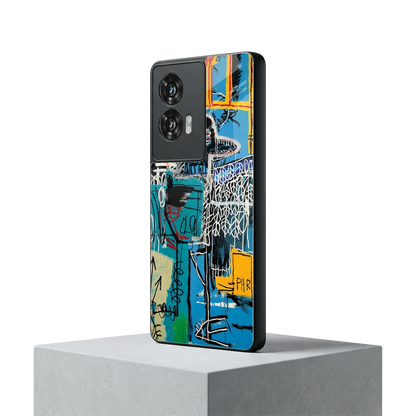 Graffiti Glow motorola edge 50 fusion mobile cover | shockproof glass phone case