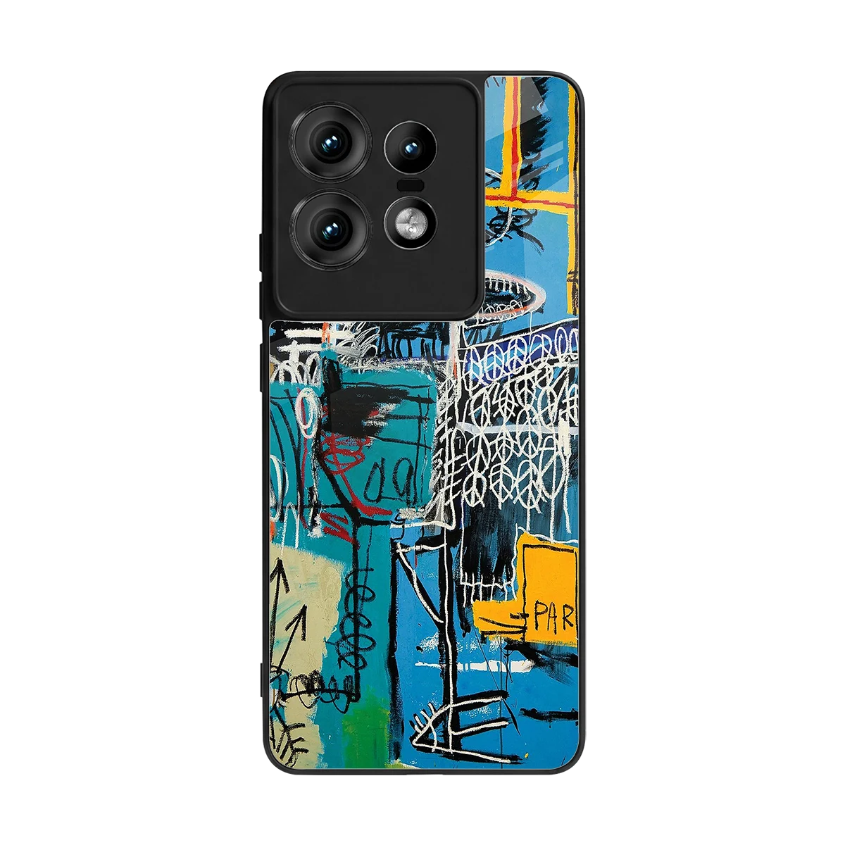 Graffiti Glow back phone cover | glass case for motorola edge 50 pro
