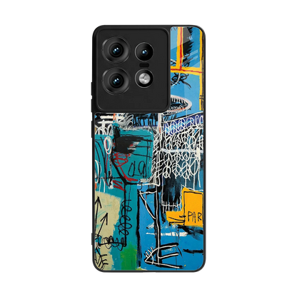 Graffiti Glow back phone cover | glass case for motorola edge 50 pro