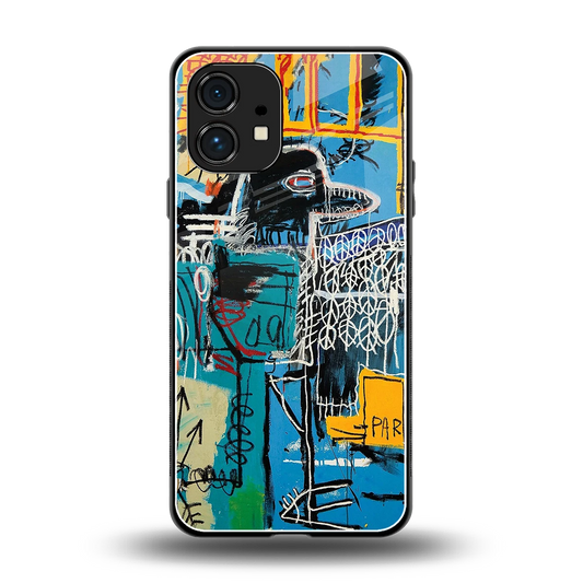 Graffiti Glow back phone cover | glass case for nothing phone 1