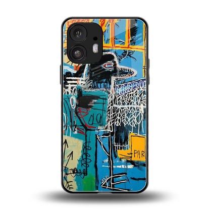 Graffiti Glow back phone cover | glass case for nothing phone 2