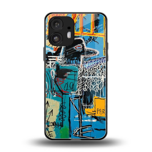 Graffiti Glow back phone cover | glass case for nothing phone 2
