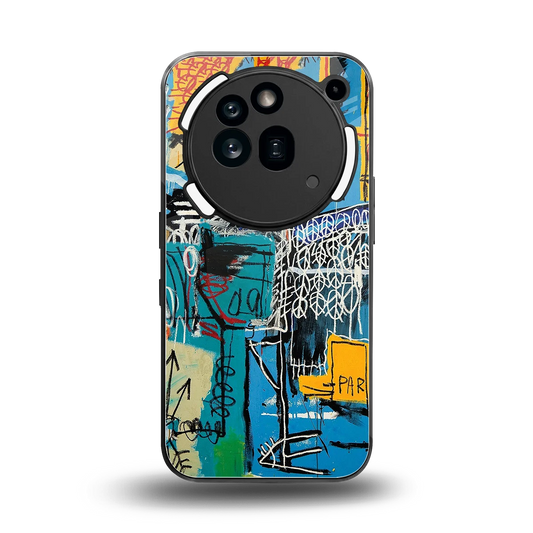 Graffiti Glow back phone cover | glass case for nothing phone 3a pro