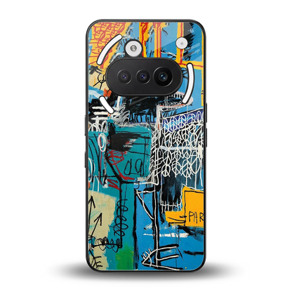 Graffiti Glow back phone cover | glass case for nothing phone 3a