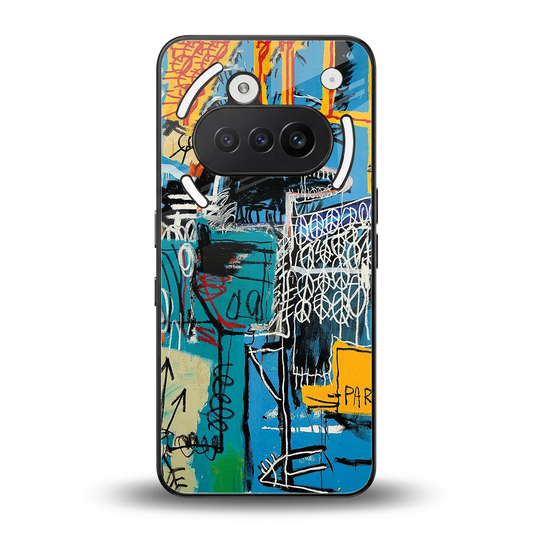 Graffiti Glow back phone cover | glass case for nothing phone 3a