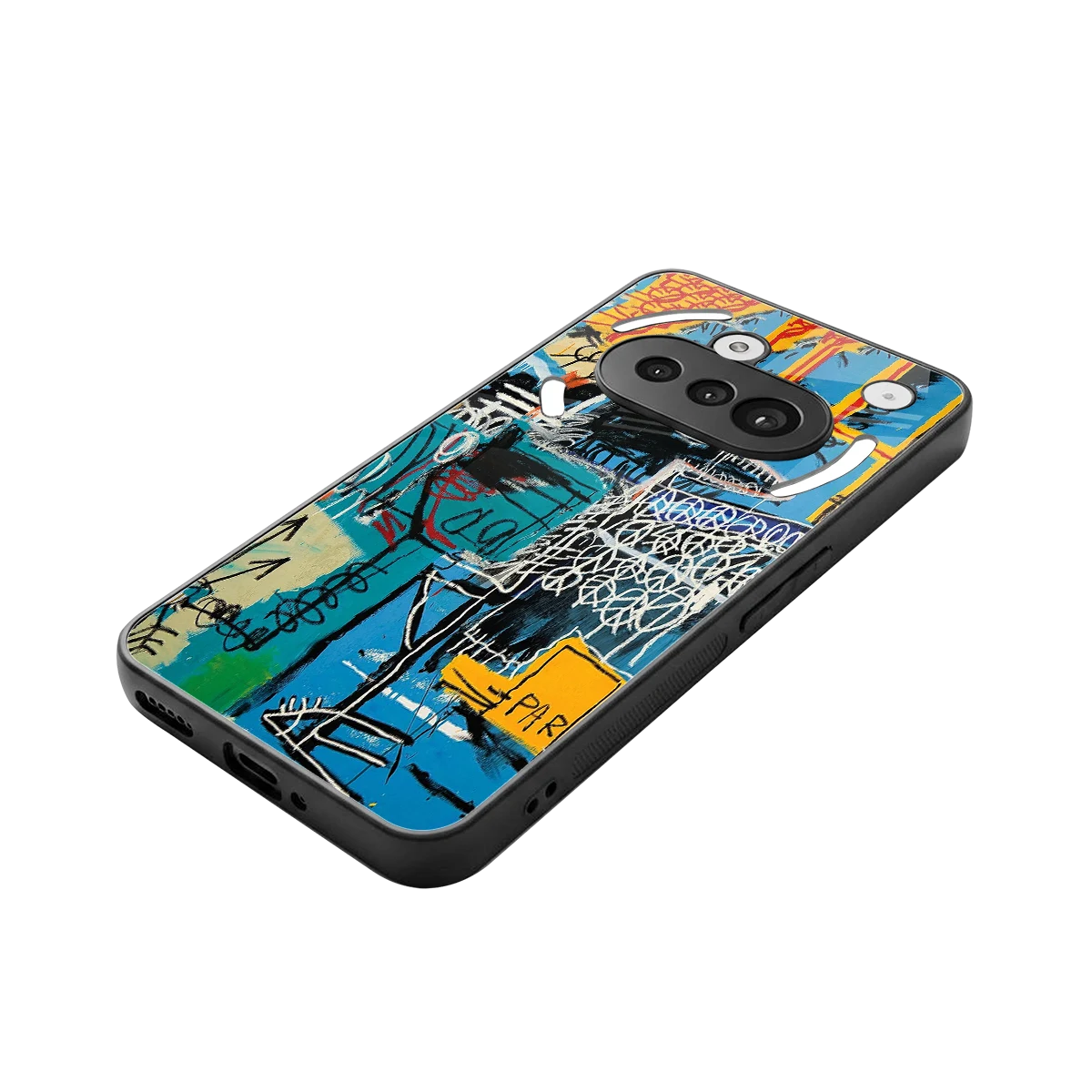 Graffiti Glow stylish phone case for nothing phone 3a | glossy glass and slim fit