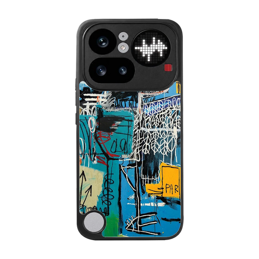 Graffiti Glow back phone cover | glass case for nothing phone 4a pro