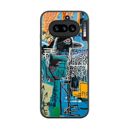 Graffiti Glow back phone cover | glass case for nothing phone 4a