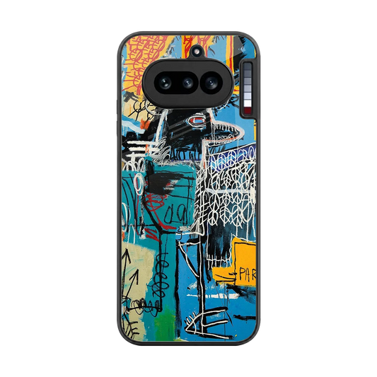 Graffiti Glow back phone cover | glass case for nothing phone 4a