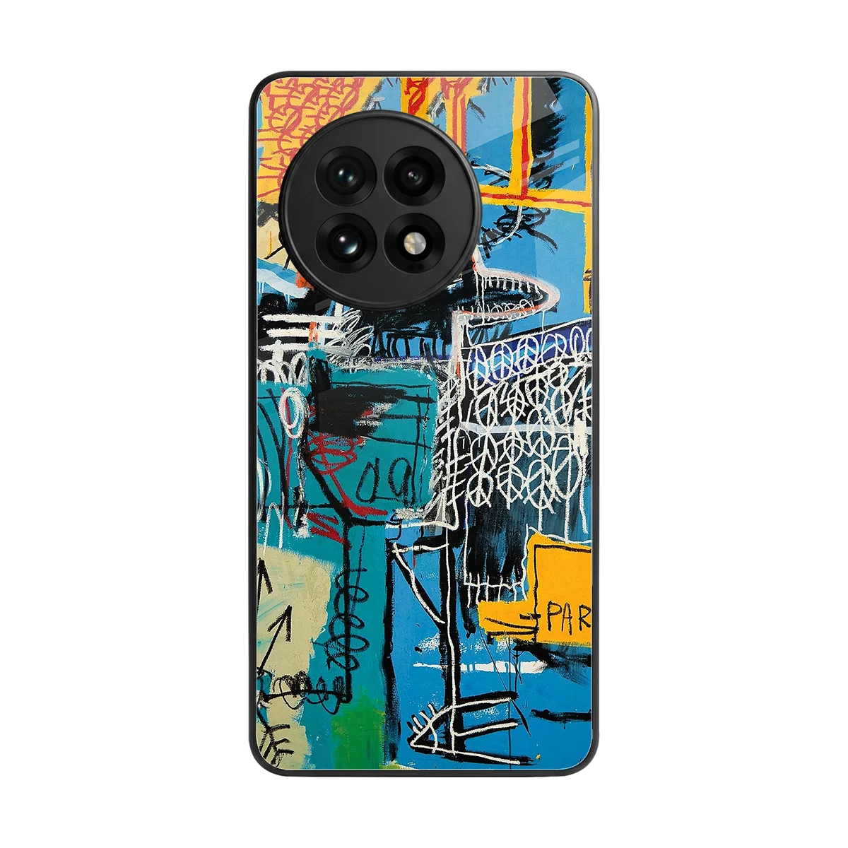 Graffiti Glow back phone cover | glass case for oneplus 13r