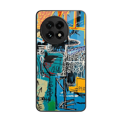 Graffiti Glow back phone cover | glass case for oneplus 13r