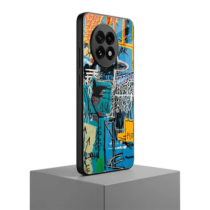 Graffiti Glow oneplus 13r mobile cover | shockproof glass phone case