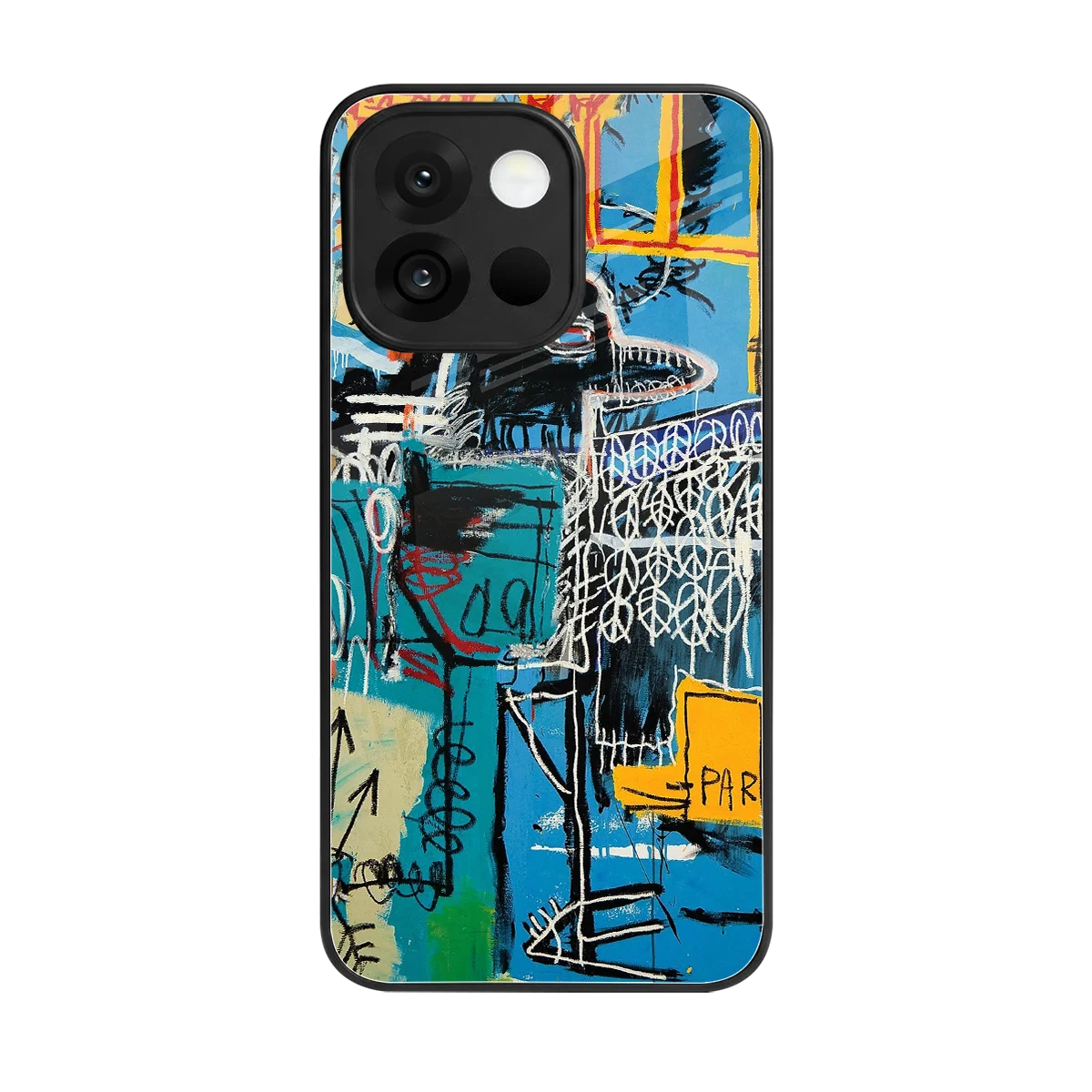 Graffiti Glow back phone cover | glass case for oneplus 13s