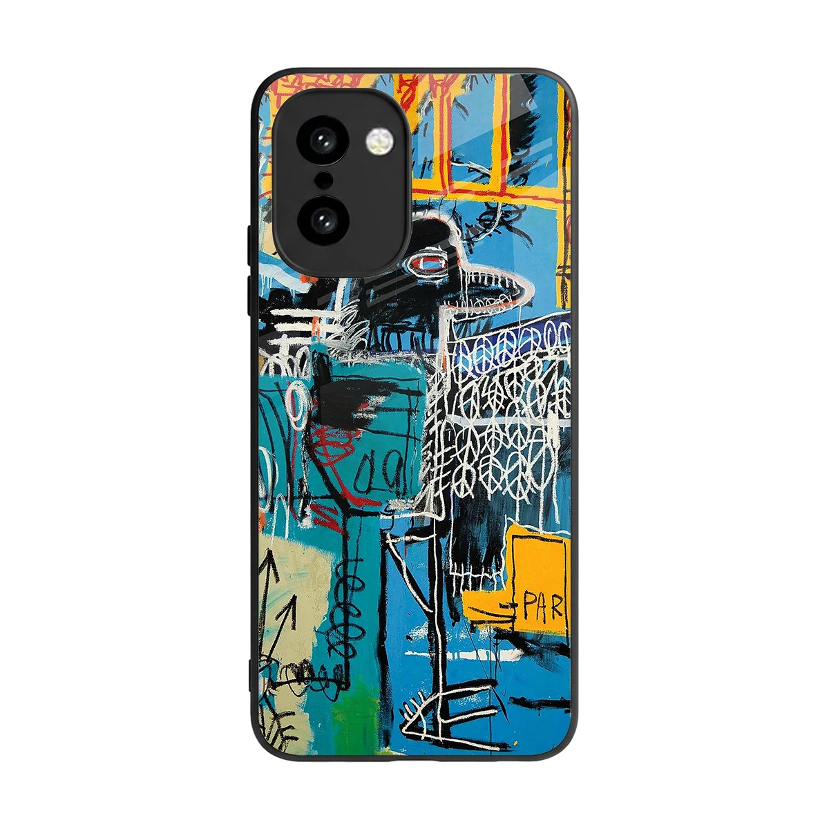 Graffiti Glow back phone cover | glass case for oneplus 15r
