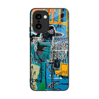 Graffiti Glow back phone cover | glass case for oneplus 15r