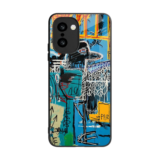 Graffiti Glow back phone cover | glass case for oneplus 15r