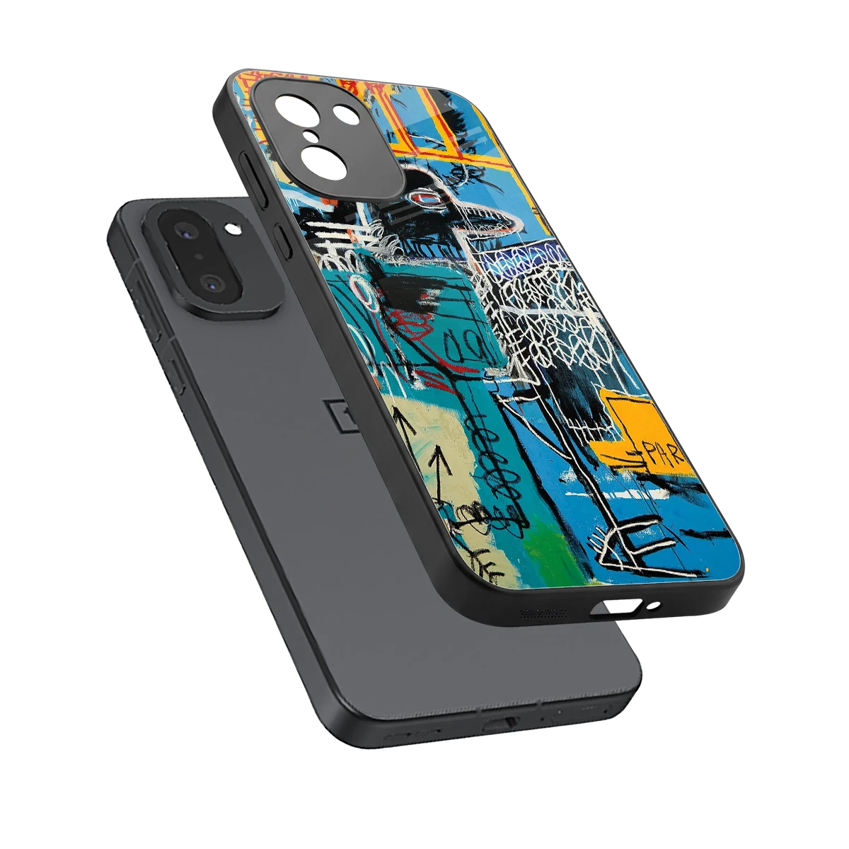 Graffiti Glow sleek oneplus 15r cover with tempered glass back and TPU edges