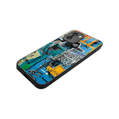 Graffiti Glow stylish phone case for oneplus 15r | glossy glass and slim fit