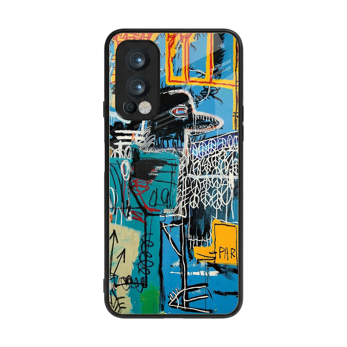 Graffiti Glow back phone cover | glass case for oneplus nord 2