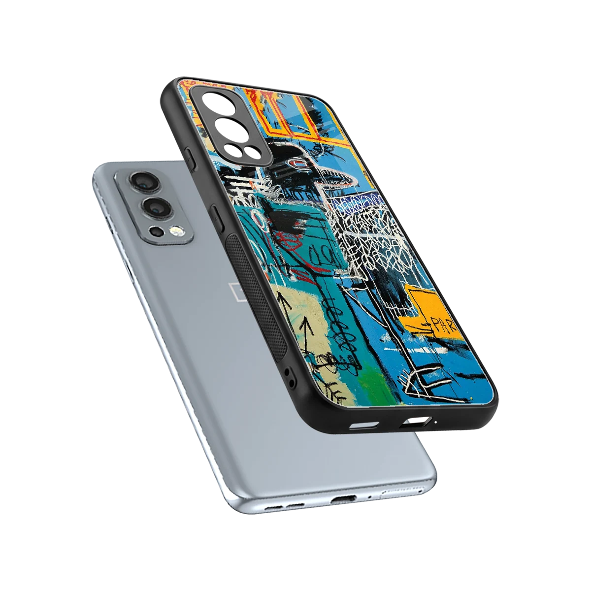 Graffiti Glow sleek oneplus nord 2 cover with tempered glass back and TPU edges
