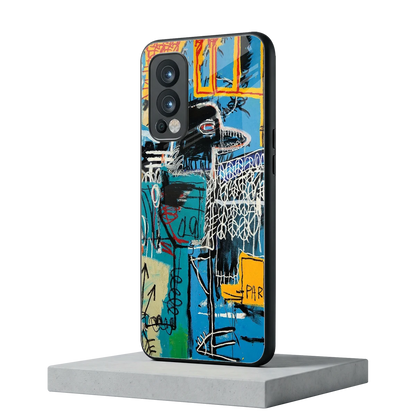 Graffiti Glow oneplus nord 2 mobile cover | shockproof glass phone case