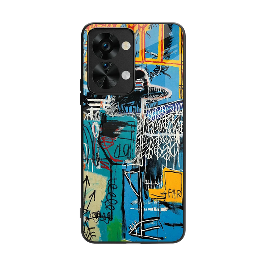 Graffiti Glow back phone cover | glass case for oneplus nord 2t