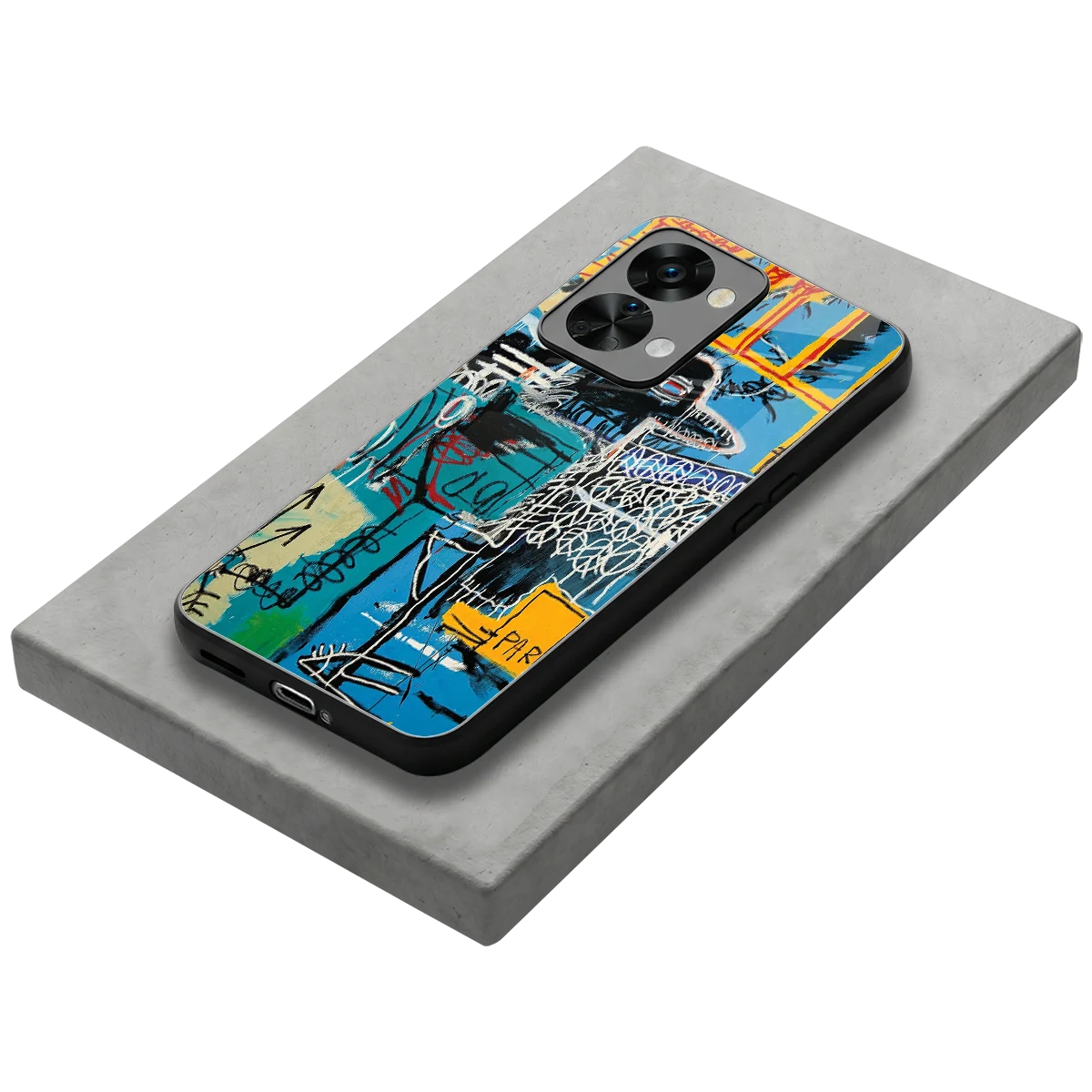 Graffiti Glow stylish phone case for oneplus nord 2t | glossy glass and slim fit