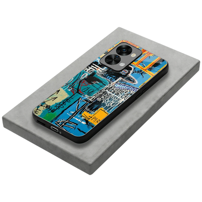 Graffiti Glow stylish phone case for oneplus nord 2t | glossy glass and slim fit