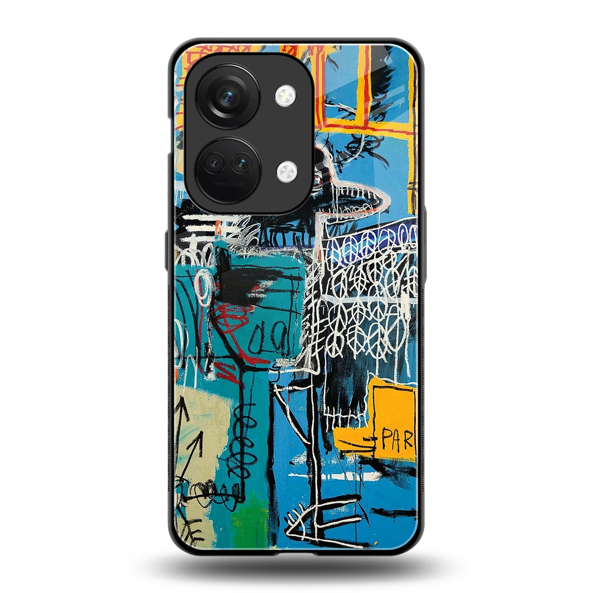 Graffiti Glow back phone cover | glass case for oneplus nord 3