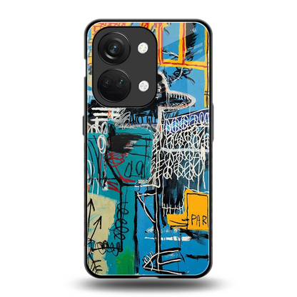Graffiti Glow back phone cover | glass case for oneplus nord 3