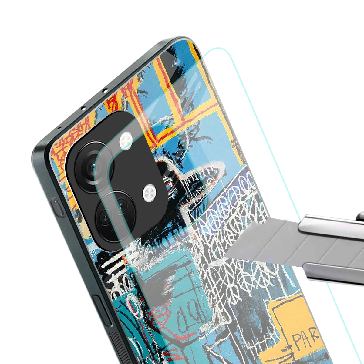 Graffiti Glow stylish phone case for oneplus nord 3 | glossy glass and slim fit