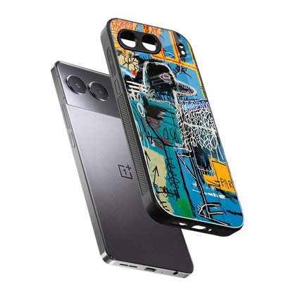 Graffiti Glow sleek oneplus nord 4 cover with tempered glass back and TPU edges